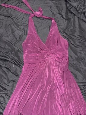 Vintage Y2k  DOLLAR Asymmetrical Plum Halter Dress Size L